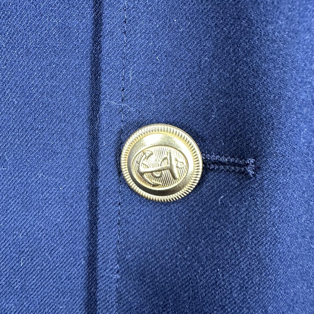 J.Crew Thompson University Blazer Mens 34R Navy Wool Gold Buttons Sport Coat - Picture 4 of 16